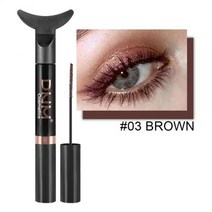 아이쉐도우 아이메이크업 아이 스틱 글리터 섀도우 팔레트 펄아이 애교살 눈화장 1 pcs 파인 브러쉬 마스카라 크리 에이 티브 머메이드 테일 3d 컬러 마스카라 두꺼운 컬 화장품, 갈색
