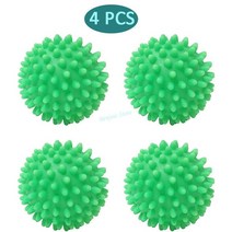 미니건조기 PVC 세탁 건조기 공 재사용 가능한 건조 섬유 유연제 청소 도구 액세서리, [09] Green 4pcs