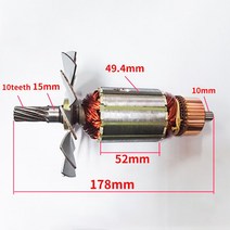Makita 5103N/5103N 335 용 로터 부품 전기 원형 톱 10 이빨 목공 커터 전기자 앵커 교체, [01] Rotor