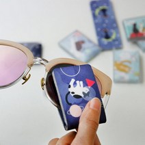 [바보사랑] 휴대용 포켓 초극세사 안경닦이 렌즈 클리너, 디자인선택:03.강아지ver.