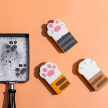 고양이 손 수세미 3종세트, 3개 1세트