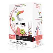 CELSIUS 언더고 파우더 스틱 팩 크랜베리 레몬 2.5온스 14팩, Kiwi Guava Lime, 1개