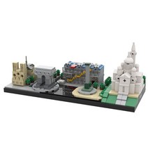 중국레고 레고호환 moc 21044 스카이 라인 파리 건축 빌딩 블록 세트 타워 건물 벽돌 타운 스트리트 뷰 조립 장난감 선물, c5576 616개, c5576 616개