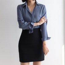 루즈디 여성 쉬폰 기본 카라 블라우스 셔츠 (6컬러)
