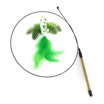 고양이 혼자 장난감 인터랙티브 고양이 장난감 재미있는 시뮬레이션 깃털 새 벨 스틱 놀기 티저 지팡이 용, 06 handheld-A