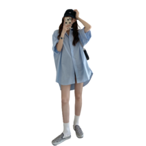 데이홀릭 우디 무지 박시 반팔셔츠