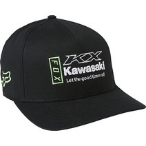Fox Racing 남성용 스탠다드 가와사키 플렉스핏 모자 백랍 스몰/미디엄 [관부가세 포함] 712135, Black