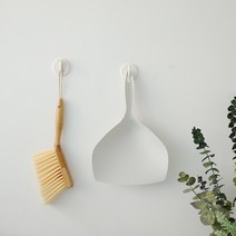휴대용 빗자루 쓰레받기 청소 위생 쓰레기 현관 베란다 빗자루 쓰레받기 세트, 화이트 청소 세트개