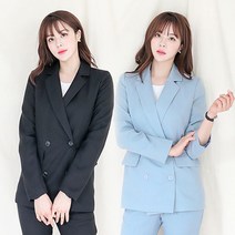 오버핏 여성정장자켓 루즈핏 더블 여자 수트 자켓