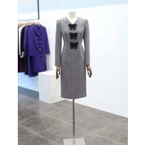 모조에스핀 리본장식 H라인 원피스 S233MSE009