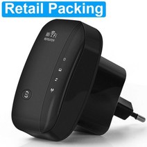 랜카드 무선 와이파이 리피터 와이파이 익스텐더 300Mbps 라우터 와이파이 신호 증폭기 와이파이 부스터 장거리 와이파이 리피터 액세스 포인트, 협동사, 영국 플러그, 오리지널 박스-블랙