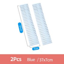 2/4Pcs DIY 조절 스토리지 파티션 보드 플라스틱 서랍 분배기 무료 조합 공간 절약 부문 도구, 08 2pcs Blue 37x7cm