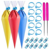 122Pcs Tipless Piping Bags - 100Pcs 일회용 파이핑 패스트리 백(아이싱/쿠키 장식용) 케이크