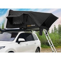 하드탑 텐트 원터치 루프탑설치 자동 폴딩 캠핑 캠핑, 갈색 흰색커버