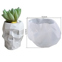컷해골 콘크리트 화분 DIY 수제 Uv 에폭시 석고면 처리 된 펜 홀더 보관 상자 금형에 대 한 실리콘 몰드, 01 Mold