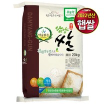 2022년 햅쌀 담양군농협 당일도정 (상등급) 대숲맑은 무농약쌀, 1개, 20kg