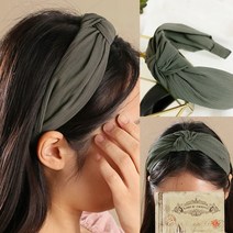 골지 꼬임 헤어밴드(카키) 50대여성선물 40대아내생일선물 여자친구200일선물