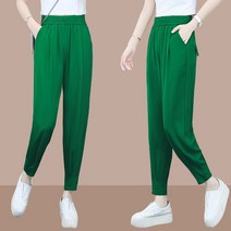 9부 배기 조커 바지 봄 가을 여름 캐주얼 여성 와이드 밴딩