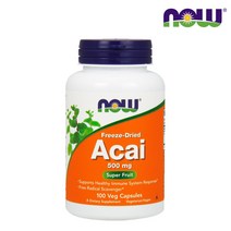 Now Foods Acai 500mg 베지 캡슐, 100개입