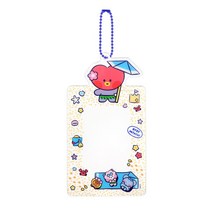 BT21 서머스카이 포카홀더 아이돌 포토카드 증명사진 포토카드 키홀더 BTS 굿즈, 타타