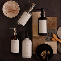 폴리에라드 시그니처 단품 샴푸 주방 욕실 디스펜서 용기 통 4컬러 473ml, 매트 블랙, 매트블랙 헤드, B_바디워시