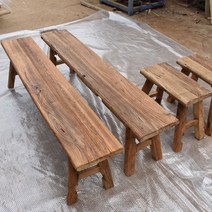 오래된 나무 고재 원목 테이블 앤틱 빈티지 식탁 티크 엔틱식탁, 다른 구조, 벤치160x26x45높이