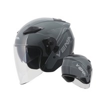 DAYU 오토바이 헬멧 시스템 헬멧 오픈 페이스 풀 페이스 헬멧 듀얼 썬 바이저, A무광 블랙