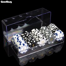 100 개-1000 개/대 12 denominations 11.5 그람/몫 ABS 금 포커 칩 동전 텍사스 홀덤 게임 Fichas 세트, [02] 100pcs with lid