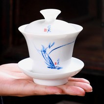 [순수] 마음휴식 도자기 개완 백자 뚜껑 다기 개합잔, 상세 참조