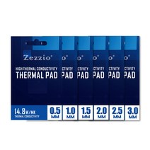 써멀패드 0.5 1 1.5 2 mm 써멀구리스 방열패드 맥북발열 zezzio 방열 실리콘 패드 14.8 16.8wmk cpu gpu ram, 14.8w 85x45mm, 0.5mm 두께