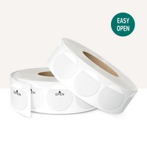 투명롤 이지오픈 원형 포장스티커 4종(1 000개)국내산, 04.R-89 부분무(오픈) 원형35-1롤(1000개)