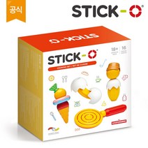 [짐보리] 스틱오_쿠킹 세트 (16PCS)_영유아용 3차원 자석블록