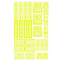 Rock Shox 자전거 포크 쇼크 데칼 세트 시트 22 스티커 라미네이트 16x26cm, 03 YELLOW