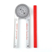 프로 360 각도 눈금자 Goniometer 목공 연필 고정밀 목수 경사계 측정 도구, 01 with Pencil
