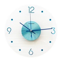 기타 바보사랑[로얄데코]초슬림 큐빅 투명 무소음 인테리어 벽시계, 실버