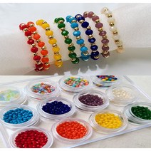 [파랑새97] 원석반지 DIY KIT 동백이 비즈 반지 만들기, 펄화이트
