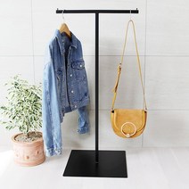 코코디피 큰T자 튼튼한 옷가게 미니 행거 옷걸이 파이프 주문제작 철재 헹거, 골드