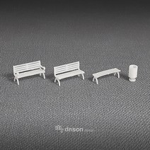 벤치 1:100 / 건축모형재료 가구모형 디오라마 미니어처, 벤치타입B 1/100(DN0008-B100)