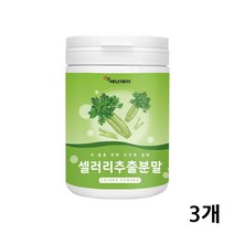 국내산 셀러리 추출 분말 워터 셀러리주스 즙 가루 양미나리 100프로 아피제닌 플라보노이드 효능, 3개, 230g
