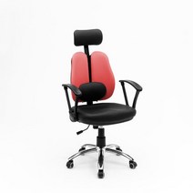 체어로만 블치 프리즘 레자 듀얼 요추 스틸다리 의자, 핑크