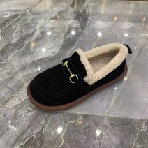 라오농 벨벳 금속 버클 콩 신발을 곁들인 프로스트 가죽 원피스 마오 마오 마오 신발 +12Wwd8