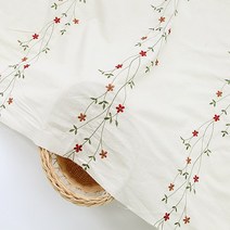 면20수 광목 자수원단] 줄기꽃