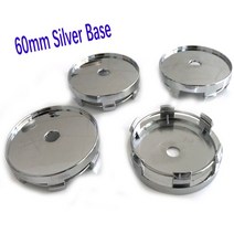 bbs휠아웃 사이즈 60mm 블랭크베이스 블랙 실버 휠 센터 Hup 캡 범용 개조 림 커버 로고 없음 자동차 스타, 01 4pcs Silver Base