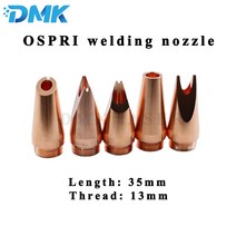 OSPRI 레이저 용접 건 노즐 Ospri 솔더링 용접기 건 35mm 길이 13mm 스레드 섬유 구리 노즐, 02 Plane angle