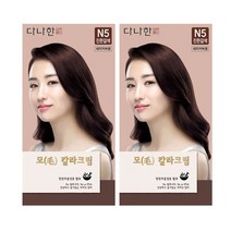다나한 모 칼라크림 염색약X2개/한방염색약 새치커버, 2개, N5진한갈색