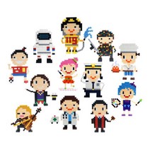 이지피아 이지툭툭블럭 직업 시리즈 12종 모음 나노블럭, 요리사