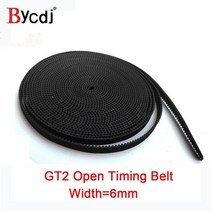 타이밍 벨트 풀리 gt2 타이밍 벨트 와이드 6mm 고무 2gt-62gt-9mm 3d 프린터용 작은 백래시 reprap mendel cnc 2gt 벨트 풀리 호환용, 9mm, 50미터