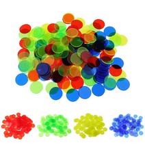 100pcs 몬테소리 학습 교육 수학 장난감 학습 자원 컬러 플라스틱 동전 빙고 칩 어린이 투명한 카운팅 칩