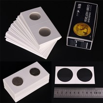 동전보관 50PCS 보호 동전 종이 클립 수집 돈 페니 보관 케이스 스탬프 동전 코인캡슐, 3.7cm