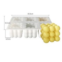 6 홀 버블 큐브 실리콘 몰드 아로마 테라피 양초 비누 주방 diy 식품 학년 베이킹 도구 만들기 무스 케이크 장식 몰드, r046